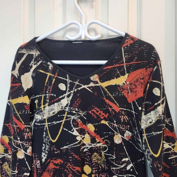 [L] Jess & Jane Colorama abstract art design Top warm colours size‎ Large - Picture 3 of 8